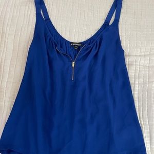 Express Royal Blue Tank Top Zipper Front